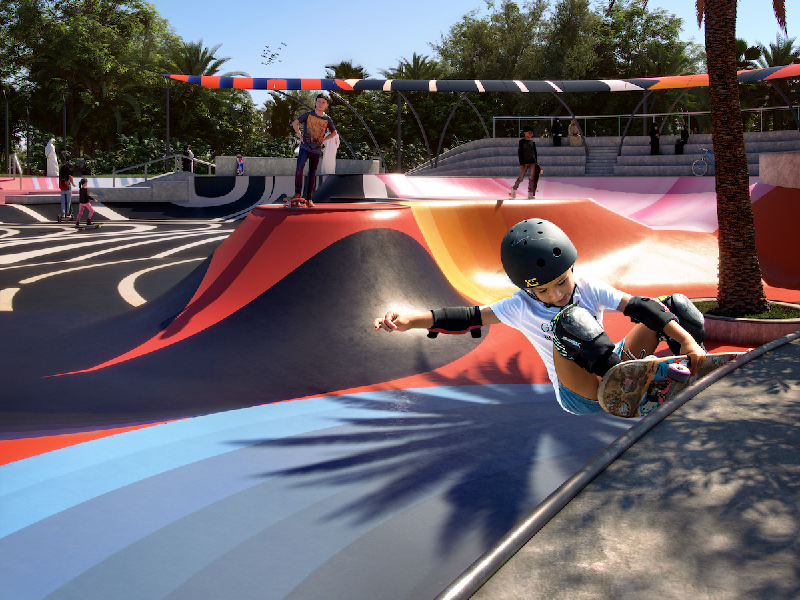 an amazing skate park for kids to play and many more facilities where each of your family members can enjoy a hobby they like in saadiyat lagoons