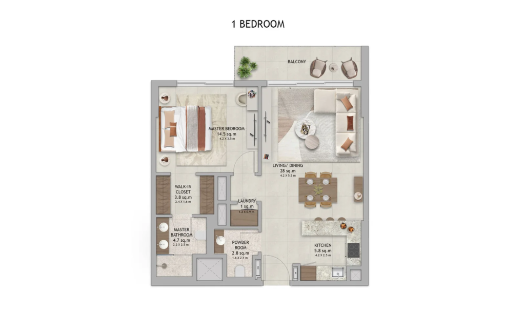 1 bedroom