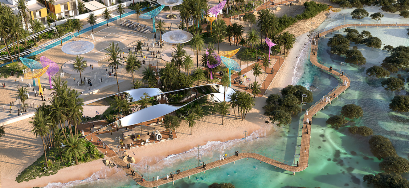 Saadiyat Lagoons is situated along the mangroves and across from a beautiful nature reserve full of protected wilderness